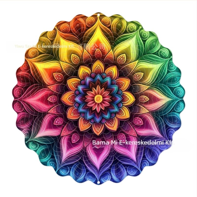 Határokon átnyúló, gyárilag közvetlen 3D-s forgó szélcsengő, színezhető, forgó szélcsengő, udvari kerti fém függődekoráció