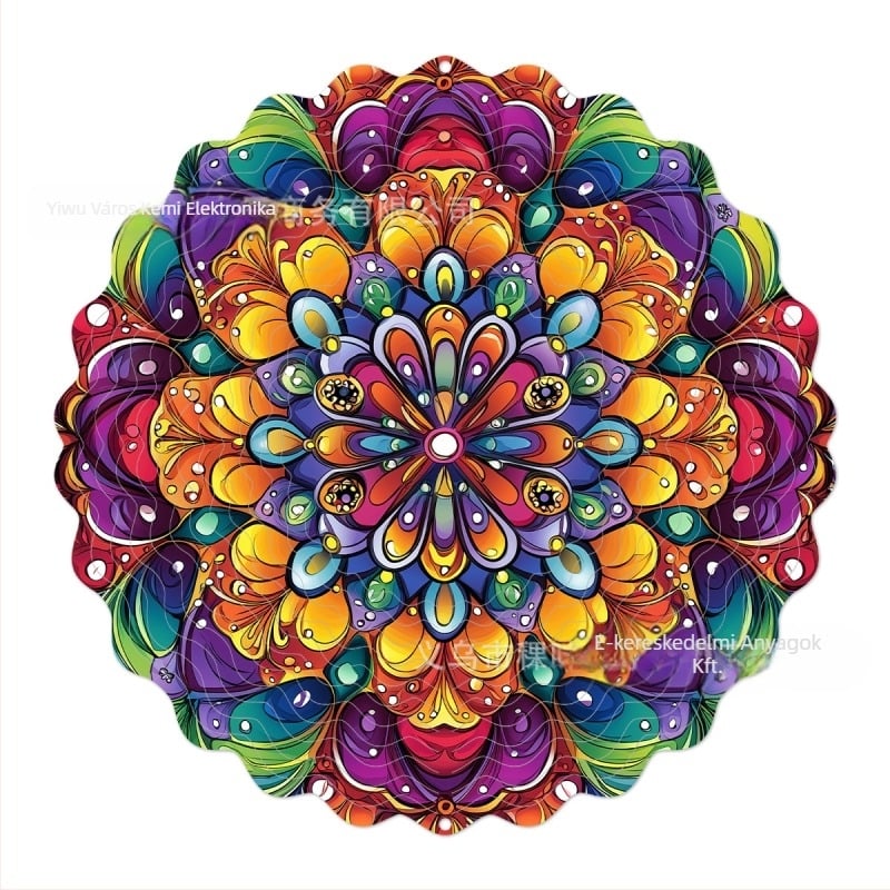 Határokon átnyúló, gyárilag közvetlen 3D-s forgó szélcsengő, színezhető, forgó szélcsengő, udvari kerti fém függődekoráció