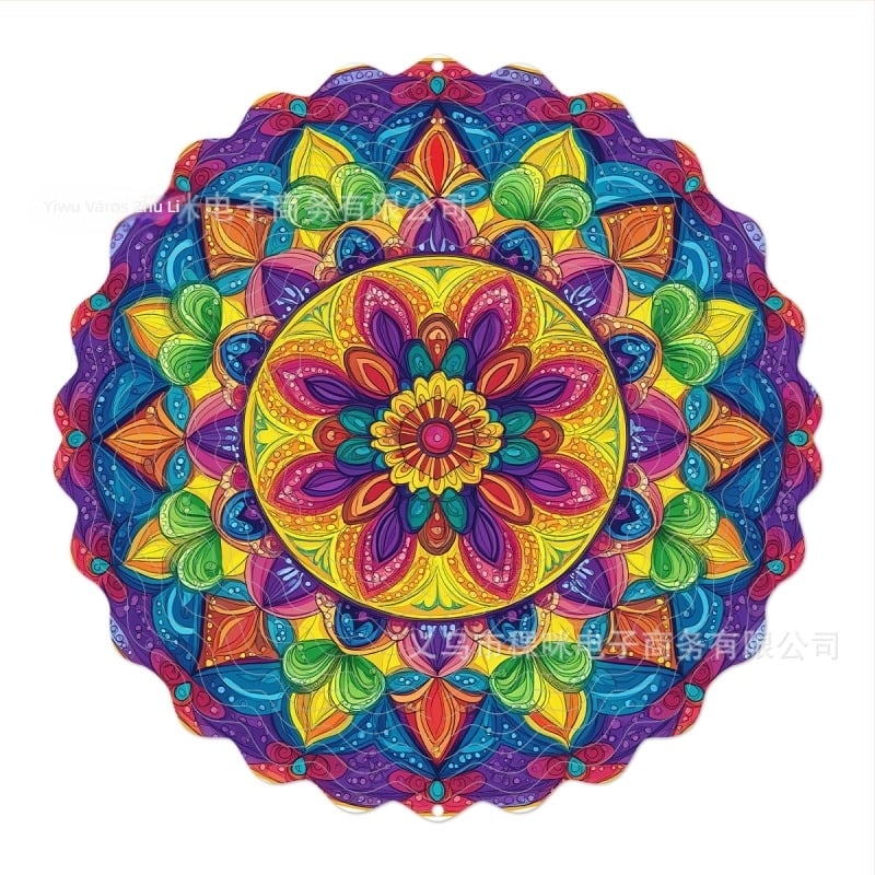 Határokon átnyúló, gyárilag közvetlen 3D-s forgó szélcsengő, színezhető, forgó szélcsengő, udvari kerti fém függődekoráció