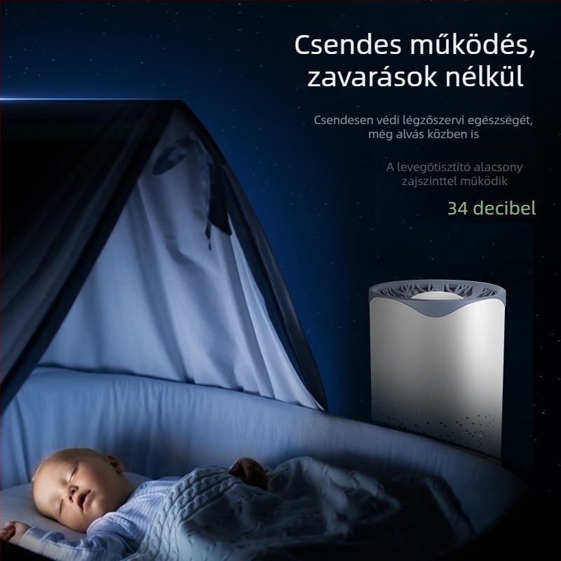 Új háztartási légtisztító aktív szén kis háztartási gépek irodai asztali szűrőtisztító