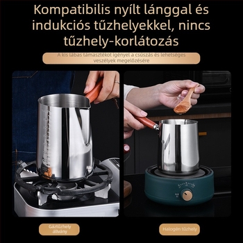 304-es méretű kis tejeskanna fa fogantyúval kis edény élelmiszeripari minőségű nagy kapacitású olajoskanna mélyítő speciális olajleeresztő tejeskanna