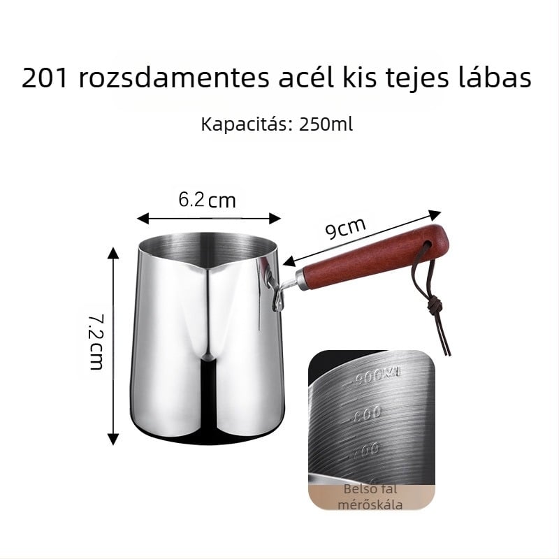 304-es méretű kis tejeskanna fa fogantyúval kis edény élelmiszeripari minőségű nagy kapacitású olajoskanna mélyítő speciális olajleeresztő tejeskanna