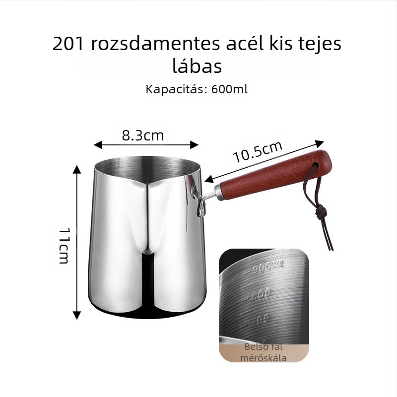 304-es méretű kis tejeskanna fa fogantyúval kis edény élelmiszeripari minőségű nagy kapacitású olajoskanna mélyítő speciális olajleeresztő tejeskanna