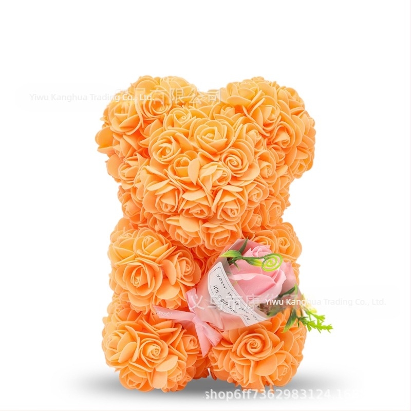 Virágszivárvány virágos habszivacs ölelő mackó rózsaszín mackó PE rózsaszín mackó női ruházati nap 520 Valentin-nap születésnapi ajándék