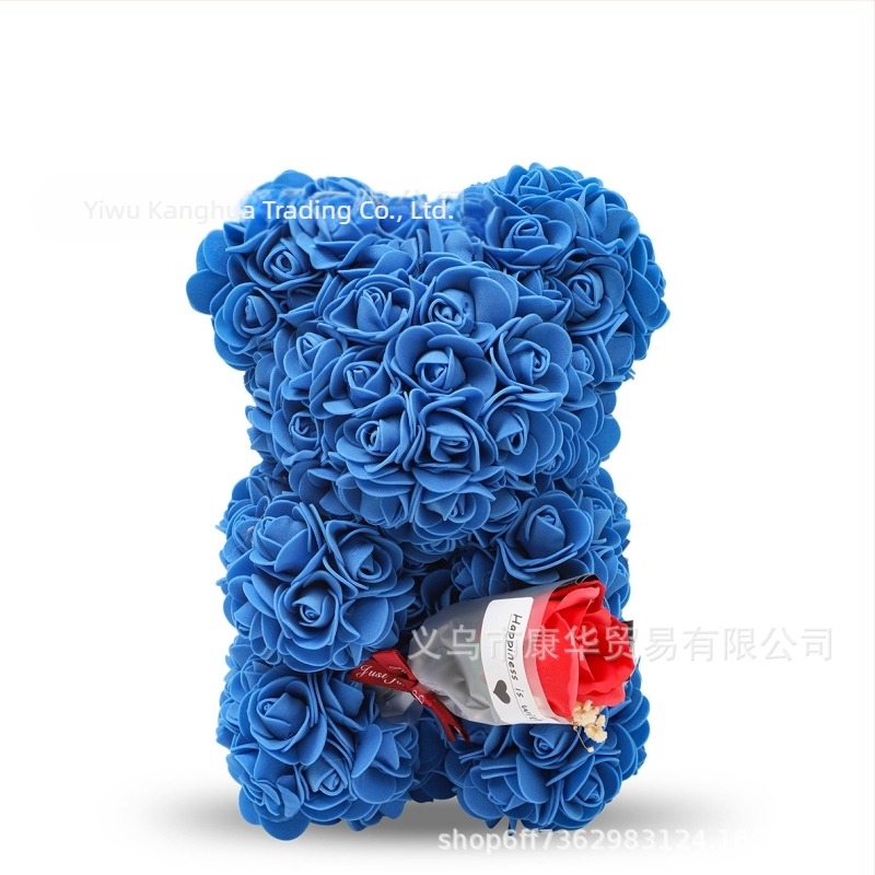 Virágszivárvány virágos habszivacs ölelő mackó rózsaszín mackó PE rózsaszín mackó női ruházati nap 520 Valentin-nap születésnapi ajándék