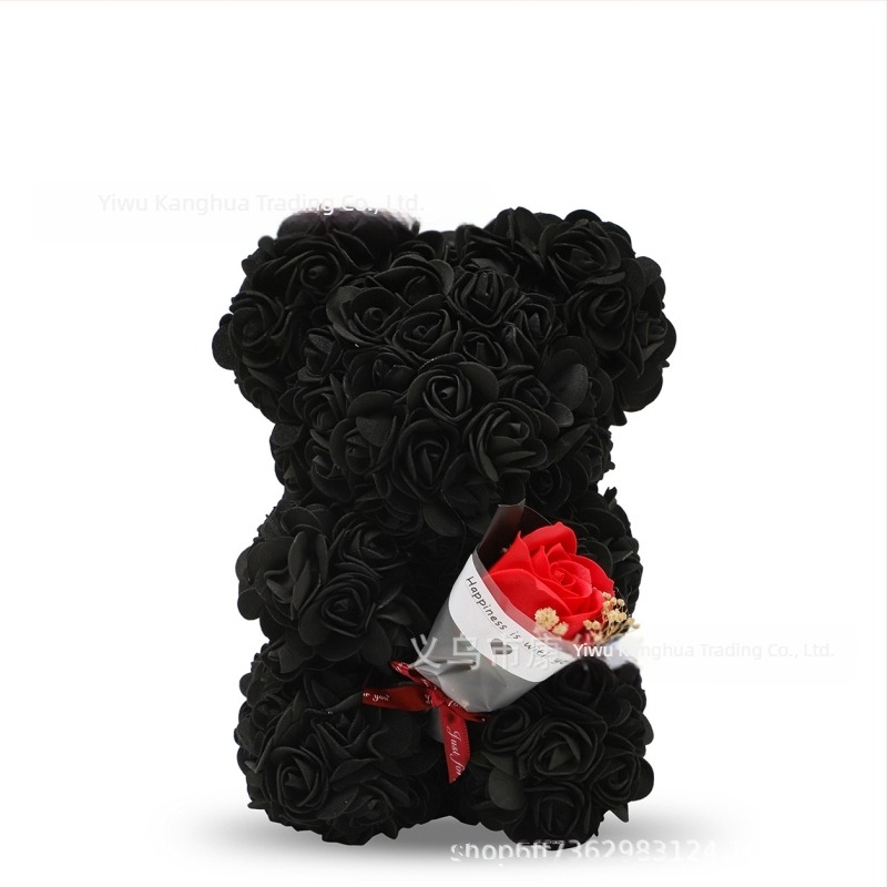 Virágszivárvány virágos habszivacs ölelő mackó rózsaszín mackó PE rózsaszín mackó női ruházati nap 520 Valentin-nap születésnapi ajándék