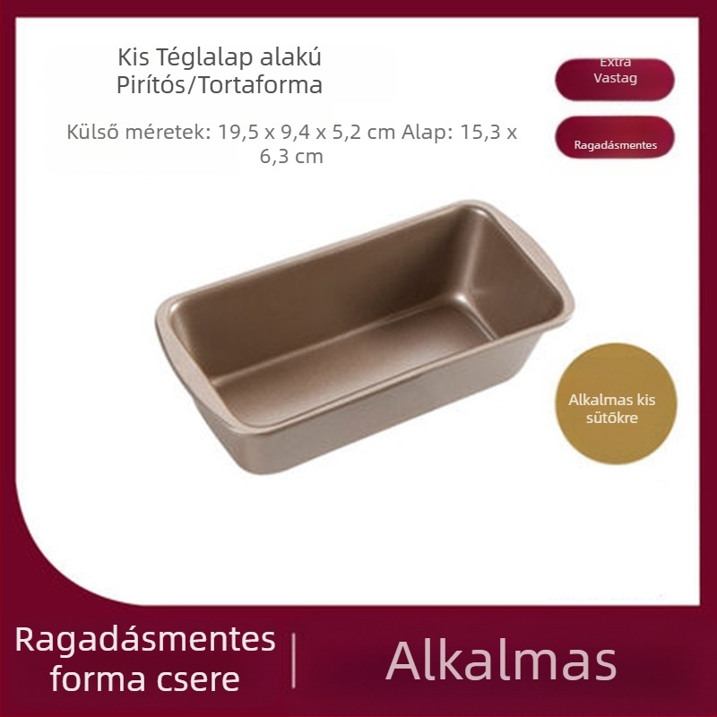 Cross-Border arany hullámkarton pirítós doboz 450g tapadásmentes pirítós forma fedéllel sütő sütőeszközök