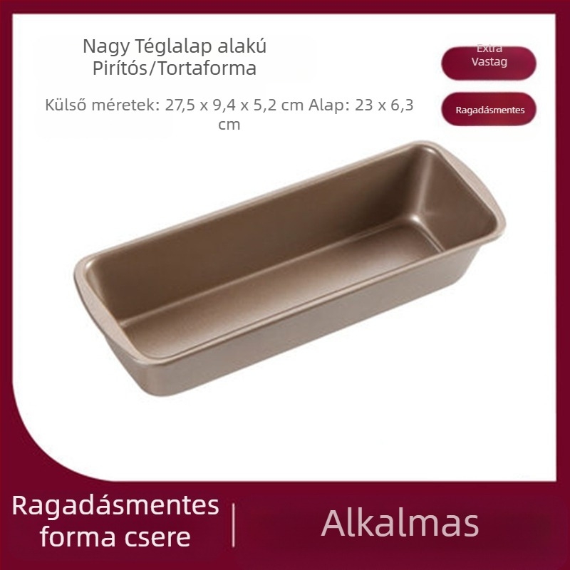 Cross-Border arany hullámkarton pirítós doboz 450g tapadásmentes pirítós forma fedéllel sütő sütőeszközök
