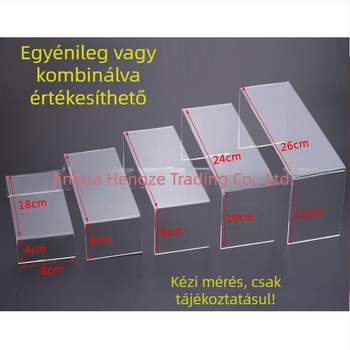 Akril átlátszó kijelző állvány cipő kijelző állvány kozmetikai ékszer állvány ötrétegű cipőtartó létra kijelző kellékek