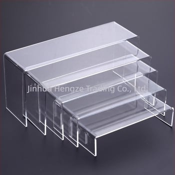 Akril átlátszó kijelző állvány cipő kijelző állvány kozmetikai ékszer állvány ötrétegű cipőtartó létra kijelző kellékek