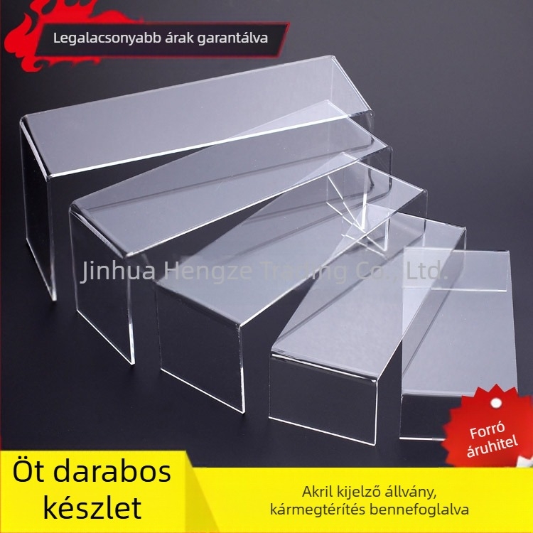Akril átlátszó kijelző állvány cipő kijelző állvány kozmetikai ékszer állvány ötrétegű cipőtartó létra kijelző kellékek