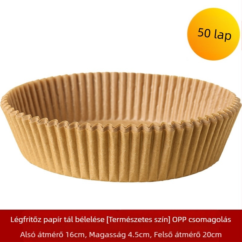 Amazon Explosions Air Fryer papír Téglalap alakú Air Fryer papír Sütőpapír Szilikonolaj papír Eldobható szilikonolaj papírtálca