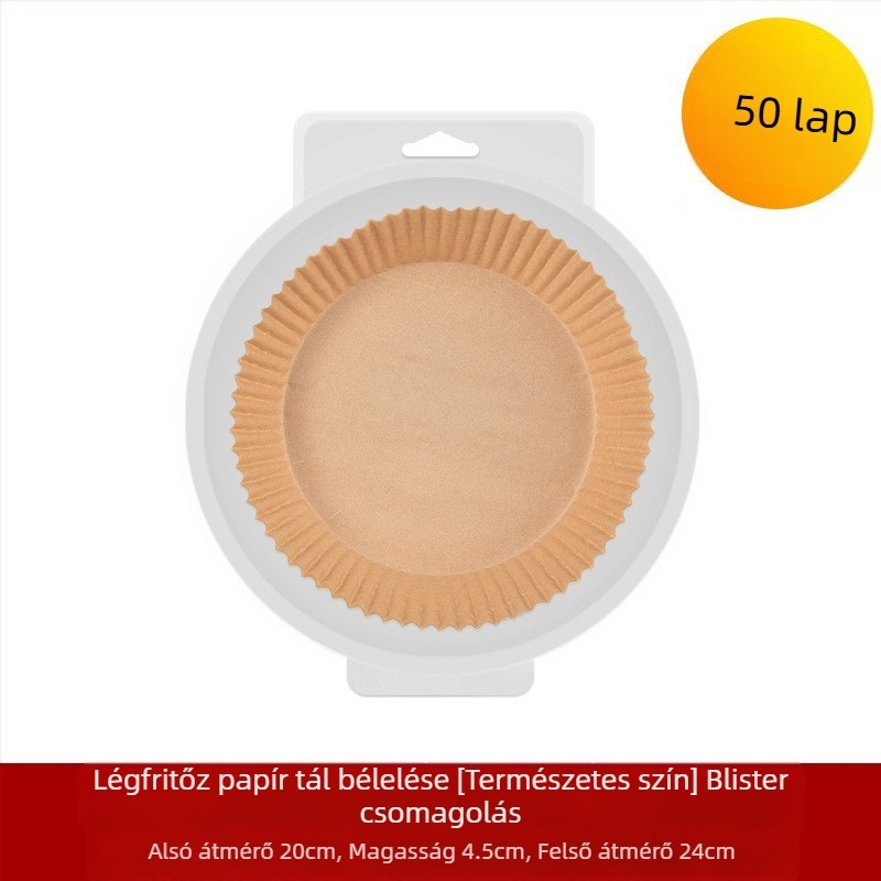 Amazon Explosions Air Fryer papír Téglalap alakú Air Fryer papír Sütőpapír Szilikonolaj papír Eldobható szilikonolaj papírtálca