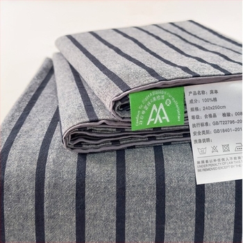 Good 100 tiszta pamut ágyneműhuzat, nyomat nélküli, kockás, háromrészes hálótermi párnahuzat, A osztályú, mosott pamut anya- és csecsemőminőségű párnahuzat