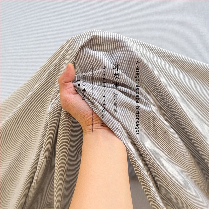 Good 100 tiszta pamut ágyneműhuzat, nyomat nélküli, kockás, háromrészes hálótermi párnahuzat, A osztályú, mosott pamut anya- és csecsemőminőségű párnahuzat