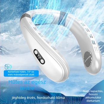K11 új nyakhűtő ventilátor függő nyakhűtő ventilátor USB hordozható függő nyak légkondicionáló lapát nélküli ventilátor