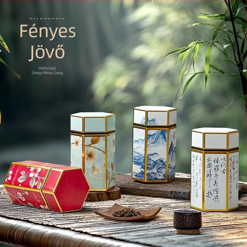 Új National Tide teásdobozok vasdobozok általános fekete tea zöld tea illatos tea 50g125g teacsomagolás üres dobozok gyártói