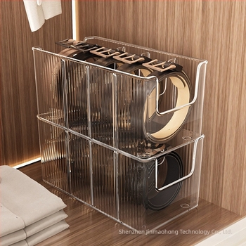 Övtároló doboz műtárgy háztartási osztott nyakkendő elrendezésű kijelző állvány asztali átlátszó férfi övtároló doboz