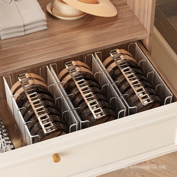 Övtároló doboz műtárgy háztartási osztott nyakkendő elrendezésű kijelző állvány asztali átlátszó férfi övtároló doboz