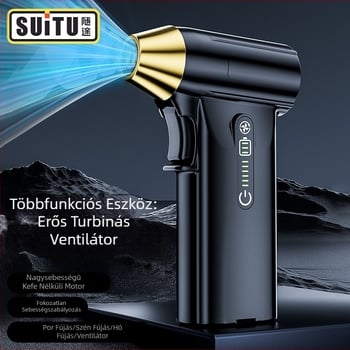 Útközbeni kézi turbóerő-ventilátor, nagy sebességű, kefe nélküli motor, nagy teljesítményű, járműre szerelhető kültéri poreltávolító és hajszárítós műtárgy