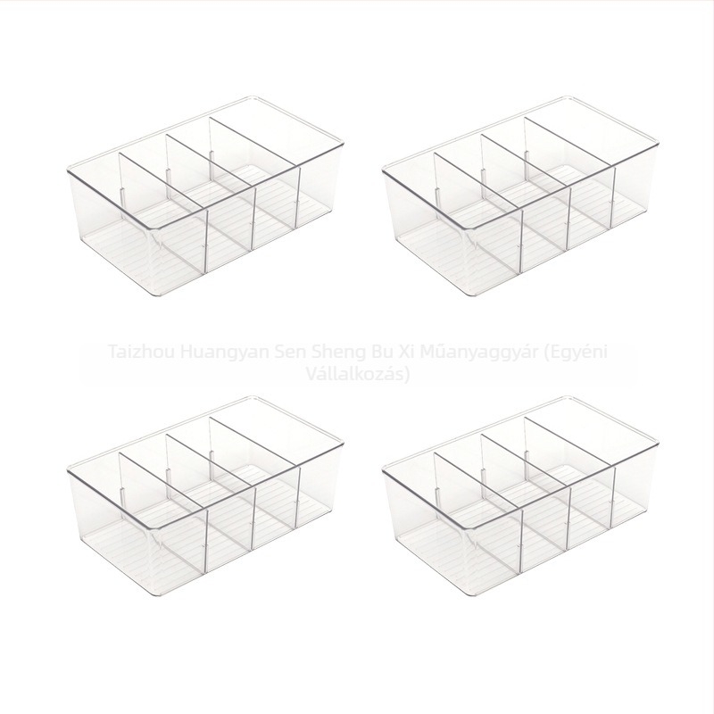 Nyolcrekeszes kozmetikai tárolódoboz, adatkábel-elválasztó válogató doboz, levehető négyrekeszes asztali válogató teafilter-doboz