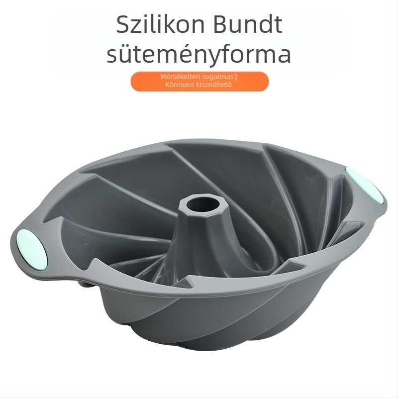 Gyárilag közvetlen kétszínű szilikon sifon tortaforma fánk keksz forma nagy sifon szilikon tortaforma