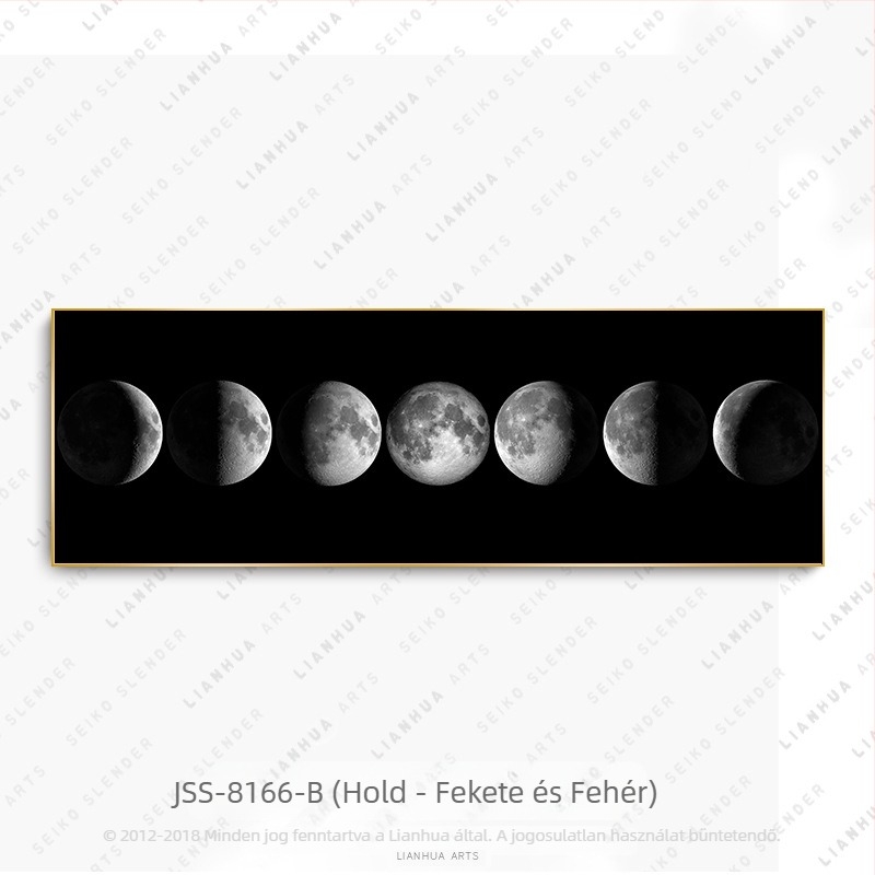 FORRÁS gyári falfestés díszfestés nappali skandináv függőfestmény fekete-fehér hold kristály porcelánfestmény hotelszoba ágyneműtartós festmény