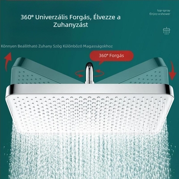 [Növelt felső permetezés] Nyomásos vízkivezető zuhanyfej Nagy felső permetezésű fürdőszobai fürdőzuhany virágok szárító zuhanyfej öltöny