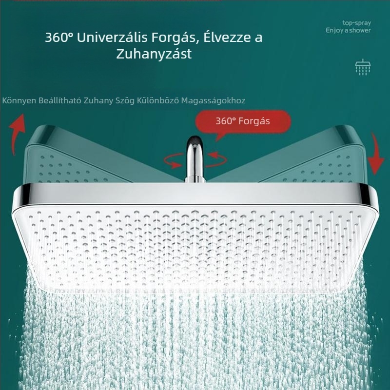 [Növelt felső permetezés] Nyomásos vízkivezető zuhanyfej Nagy felső permetezésű fürdőszobai fürdőzuhany virágok szárító zuhanyfej öltöny
