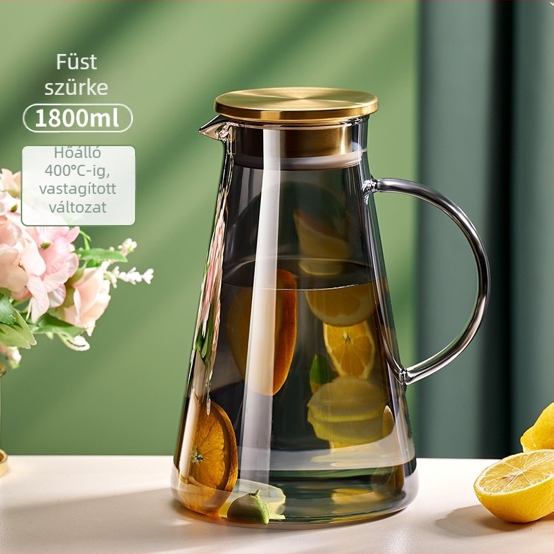 Üveg magas hőmérsékletű hidegvizes pohár gyümölcsteáskanna nagy kapacitású jégforraló hideg tea forraló készlet háztartási hidegvizes forraló hidegvizes forraló