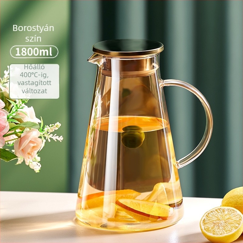 Üveg magas hőmérsékletű hidegvizes pohár gyümölcsteáskanna nagy kapacitású jégforraló hideg tea forraló készlet háztartási hidegvizes forraló hidegvizes forraló