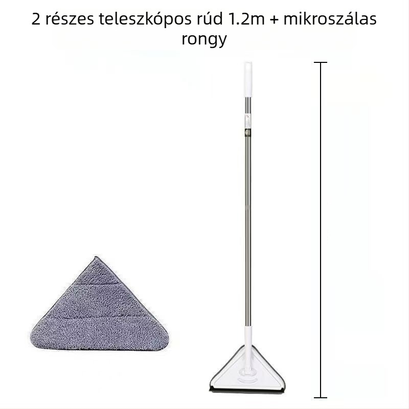 Új, háromszög alakú felmosó, extra nagy, 360 fokban forgatható, üvegfalak, mennyezetek, padlók és fapadlók tisztításához