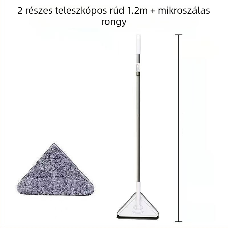 Új, háromszög alakú felmosó, extra nagy, 360 fokban forgatható, üvegfalak, mennyezetek, padlók és fapadlók tisztításához