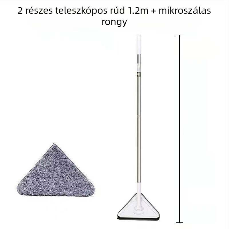 Új, háromszög alakú felmosó, extra nagy, 360 fokban forgatható, üvegfalak, mennyezetek, padlók és fapadlók tisztításához