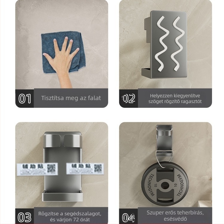 Elektromos fogkefetartó tárolóállvány, ütésmentes fogkefetartó, szájvíztartó, fali WC-tartó