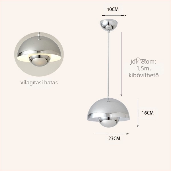 Modern minimalista UFO éttermi csillár Kreatív személyiség krémszínű hálószoba éjjeliszekrény kis csillár gyerekszoba dolgozószoba lámpa