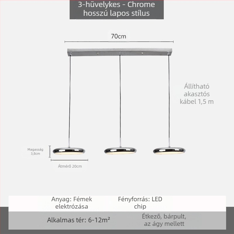 Modern minimalista UFO éttermi csillár Kreatív személyiség krémszínű hálószoba éjjeliszekrény kis csillár gyerekszoba dolgozószoba lámpa
