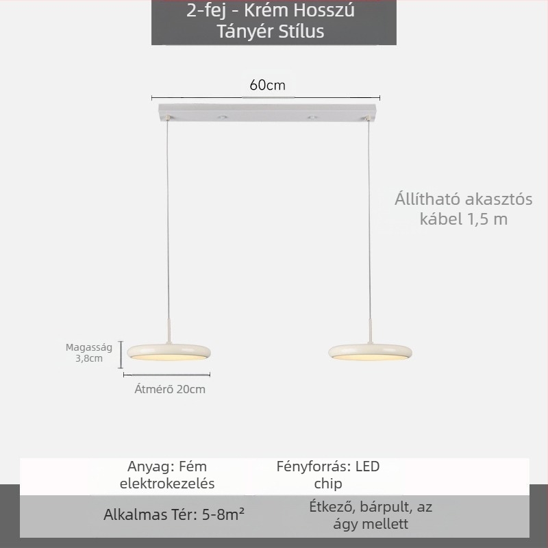 Modern minimalista UFO éttermi csillár Kreatív személyiség krémszínű hálószoba éjjeliszekrény kis csillár gyerekszoba dolgozószoba lámpa