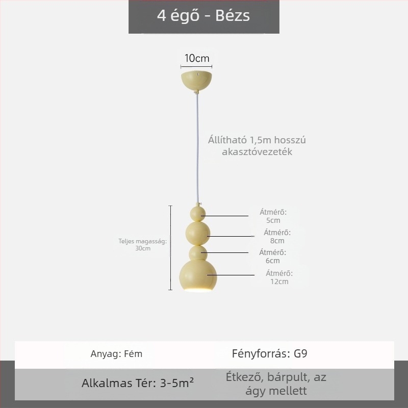 Modern minimalista UFO éttermi csillár Kreatív személyiség krémszínű hálószoba éjjeliszekrény kis csillár gyerekszoba dolgozószoba lámpa