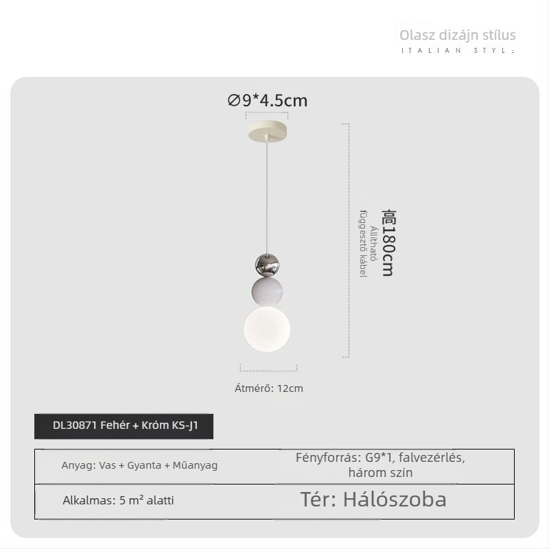 Modern minimalista UFO éttermi csillár Kreatív személyiség krémszínű hálószoba éjjeliszekrény kis csillár gyerekszoba dolgozószoba lámpa