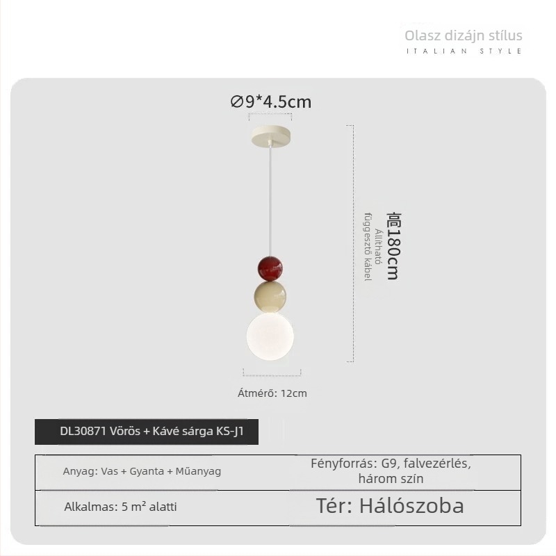 Modern minimalista UFO éttermi csillár Kreatív személyiség krémszínű hálószoba éjjeliszekrény kis csillár gyerekszoba dolgozószoba lámpa