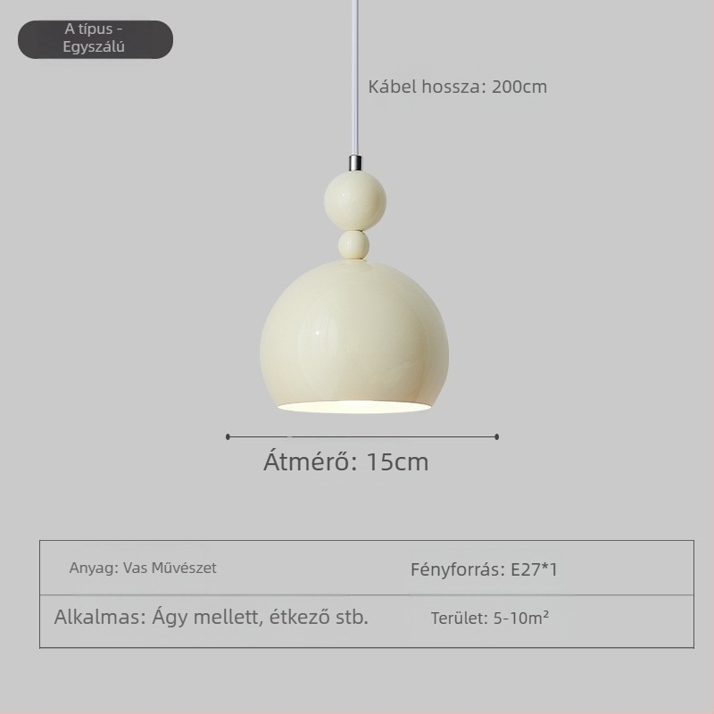 Modern minimalista UFO éttermi csillár Kreatív személyiség krémszínű hálószoba éjjeliszekrény kis csillár gyerekszoba dolgozószoba lámpa