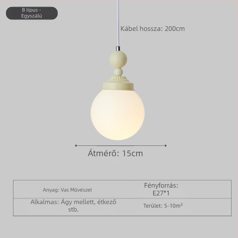 Modern minimalista UFO éttermi csillár Kreatív személyiség krémszínű hálószoba éjjeliszekrény kis csillár gyerekszoba dolgozószoba lámpa