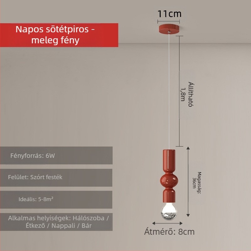 Modern minimalista UFO éttermi csillár Kreatív személyiség krémszínű hálószoba éjjeliszekrény kis csillár gyerekszoba dolgozószoba lámpa