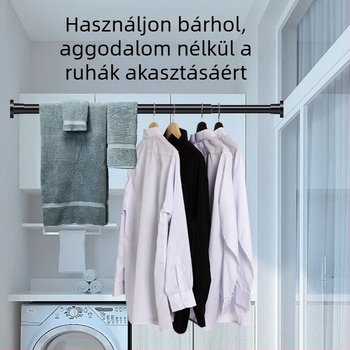 Lyukasztás nélküli teleszkópos rúd erkély ruhaszárító rúd ruhásszekrény tartó rúd függönyrúd fürdőszobai ruhaakasztó rúd zuhanyfüggöny rúd ruhaszárító állvány