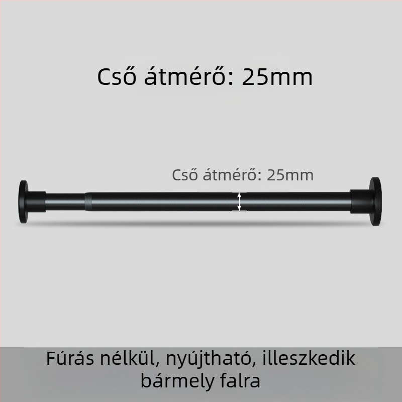 Lyukasztás nélküli teleszkópos rúd erkély ruhaszárító rúd ruhásszekrény tartó rúd függönyrúd fürdőszobai ruhaakasztó rúd zuhanyfüggöny rúd ruhaszárító állvány