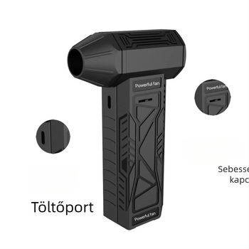 Fokozatmentes, változtatható sebességű, vezeték nélküli, hordozható, kézi, nagysebességű, turbóventilátoros hajszárító, USB töltés, kemping, égéssegítős poreltávolítás