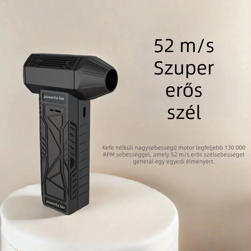 Fokozatmentes, változtatható sebességű, vezeték nélküli, hordozható, kézi, nagysebességű, turbóventilátoros hajszárító, USB töltés, kemping, égéssegítős poreltávolítás
