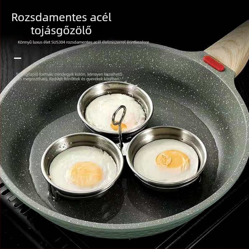 304 rozsdamentes acél tojásgőzölő tojásgőzölő forma háztartási buggyantott tojás eszköz főtt tojásforma szerelem tojásfőző