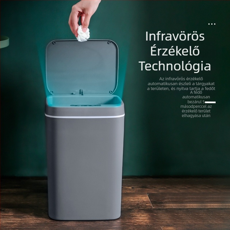 Új intelligens szemetes fürdőszobai érzékelővel vízálló szemetes műanyag kreatív intelligens otthoni szemetes nagykereskedelem